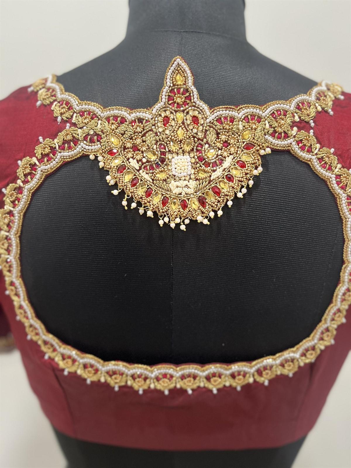 Kundan and pearl bridal blouse